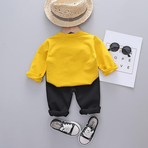 Boy's T-shirt Long Sleeve Sweatshirt Two-Piece Set